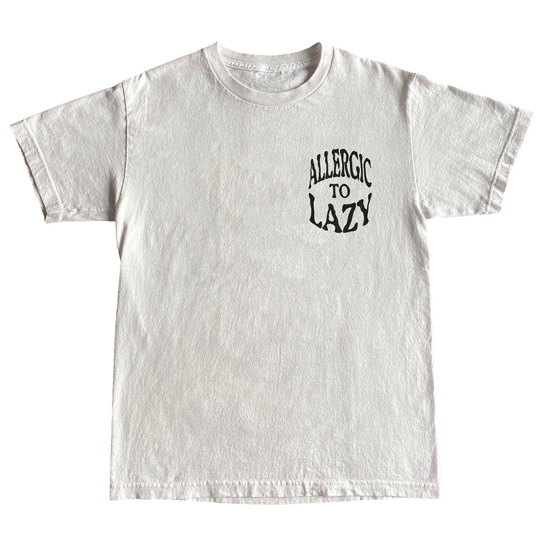 ALLERGIC TO LAZY TEE (WHITE/BLACK)